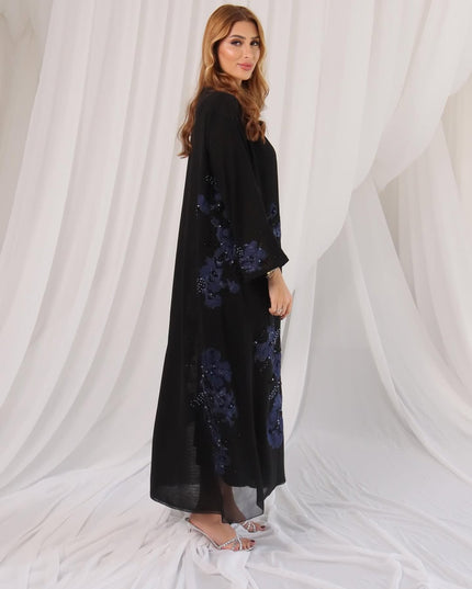 Black Abaya with Artistic Embroidery