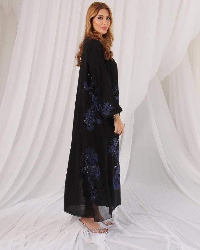 Black Abaya with Artistic Embroidery